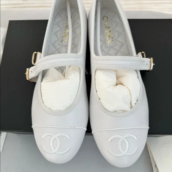CHANEL Shoes Chanel Mary Jane Flat Ballerinas Size Poshmark
